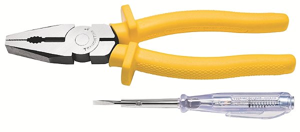 Kit Alicate 8" 1.000V e Chave Teste 1/8x3" Tramontina