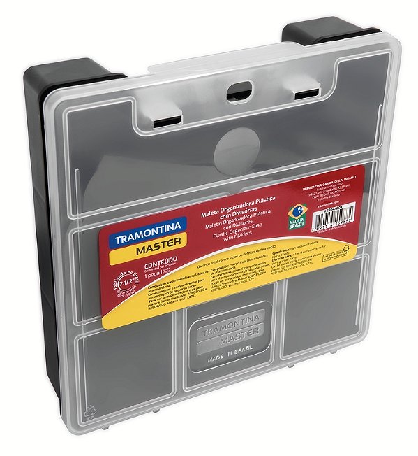 Organizador Plástico 7.1/2" Tramontina MASTER com Tampa Transparente e Divisórias