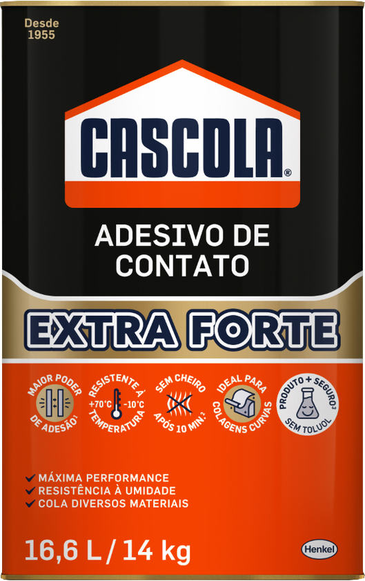 Adesivo de contato extra sem toluol 14kg CASCOLA