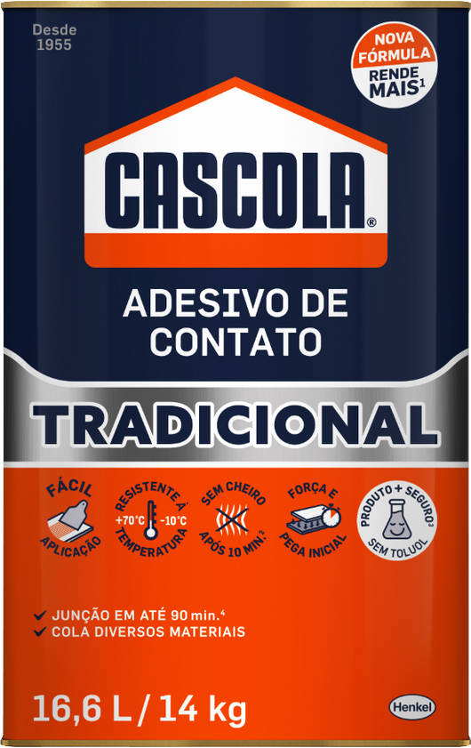 Adesivo de contato sem toluol 14kg CASCOLA