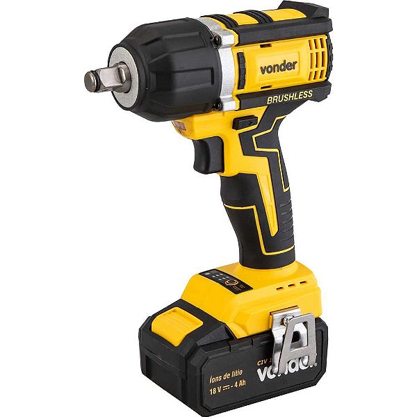 Chave de impacto bateria 18V encaixe de 1/2" carregador bivolt CIV 180B VONDER