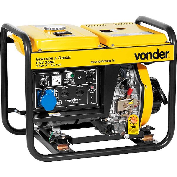 Gerador a diesel 3.600W 110V/220V GDV 3600 VONDER
