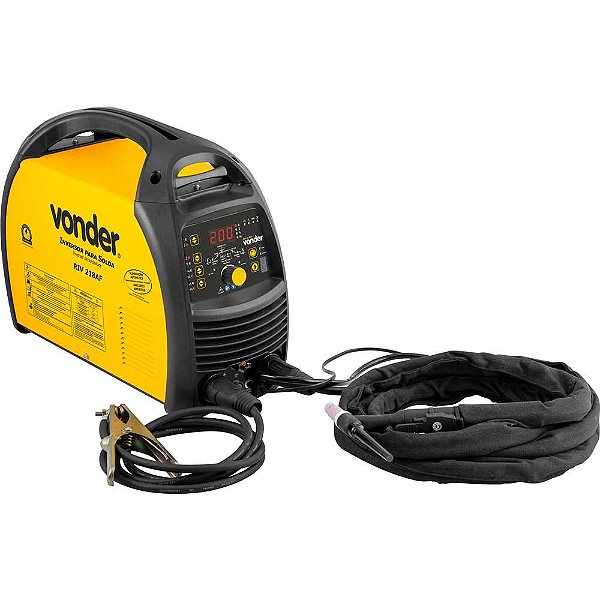 Inversor para solda TIG e eletrodo 200 A RIV 218AF digital pulsado 85V - 265V alimentação automática monofásico VONDER