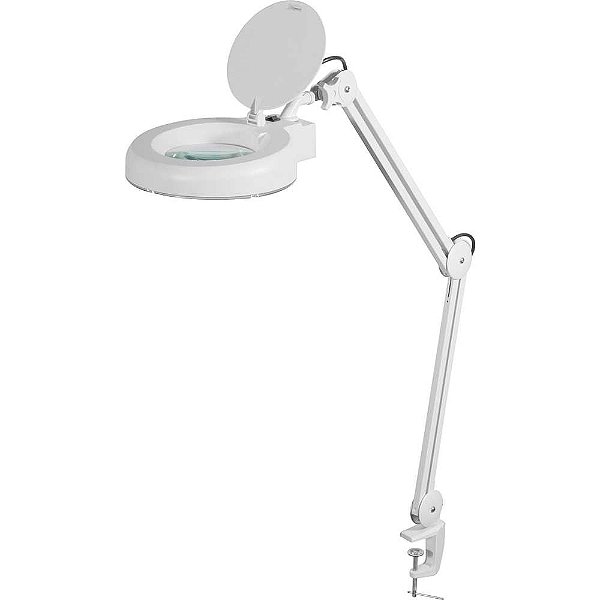 Lupa articulada com LED bivolt com fixador para bancada VONDER