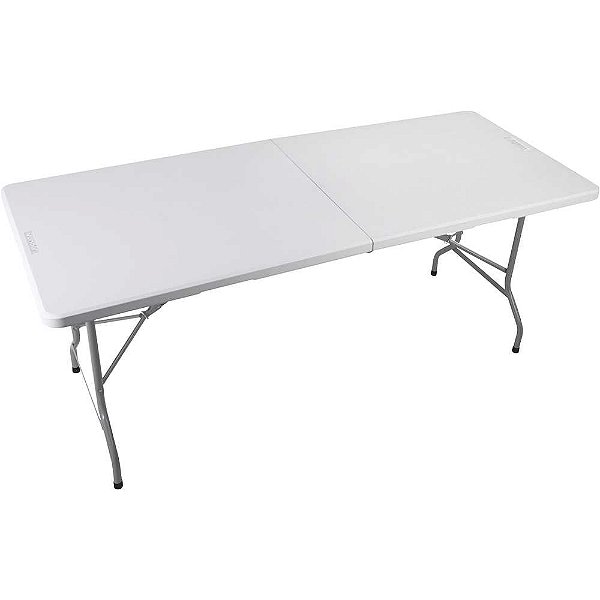 Mesa dobrável retangular 180cm branca VONDER