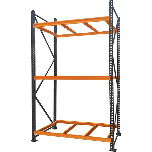 Mini porta-paletes 1.800mm x 3.000mm x 800mm chapa de aço com 3 prateleiras (sem tampo) 40933 PRESTO