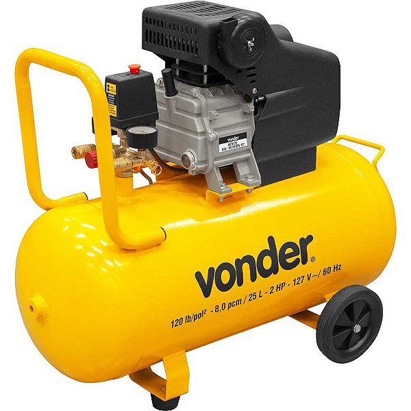 Motocompressor de ar 8,0 pcm 25 litros 127V MCV 25 VONDER