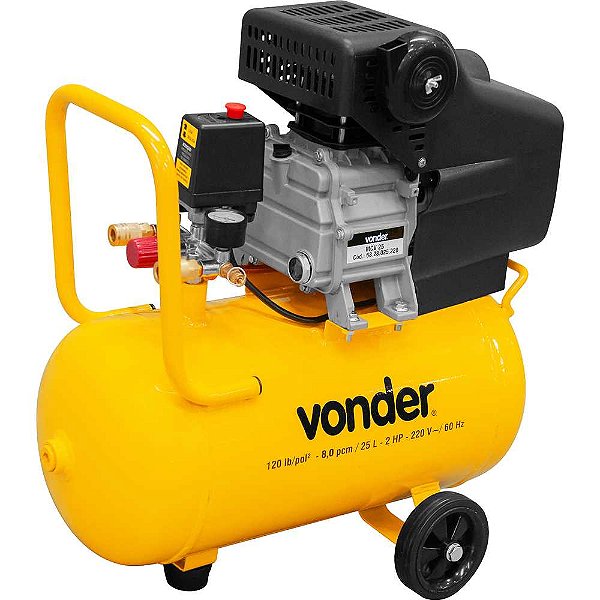 Motocompressor de ar 8,0 pcm 25 litros 220V MCV 25 VONDER