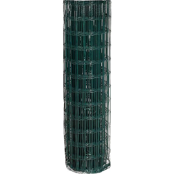 Tela alambrado verde malha 10cm x 5cm fio 2,5mm com 1,5m x 25m (altura x comprimento) VONDER