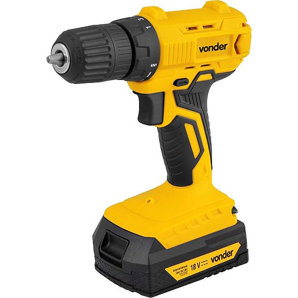 Parafusadeira furadeira a bateria 18V com bateria e com carregador IPFV 1852 VONDER