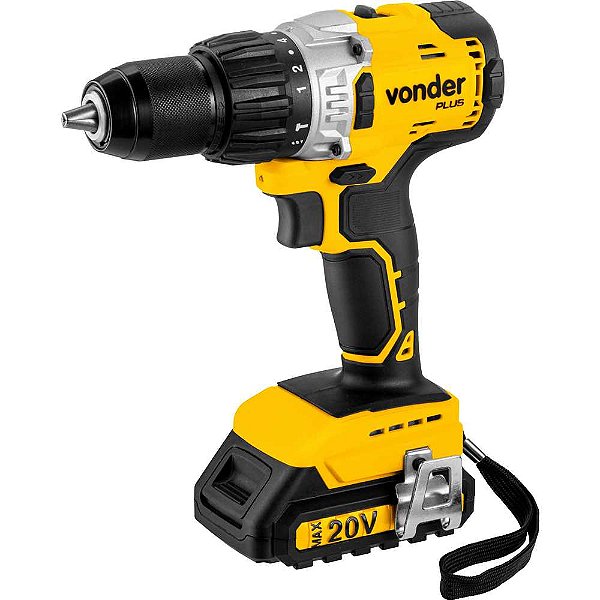 Parafusadeira/furadeira de impacto a bateria 20V fonte de carregamento bivolt automática PFV 212IB VONDER PLUS