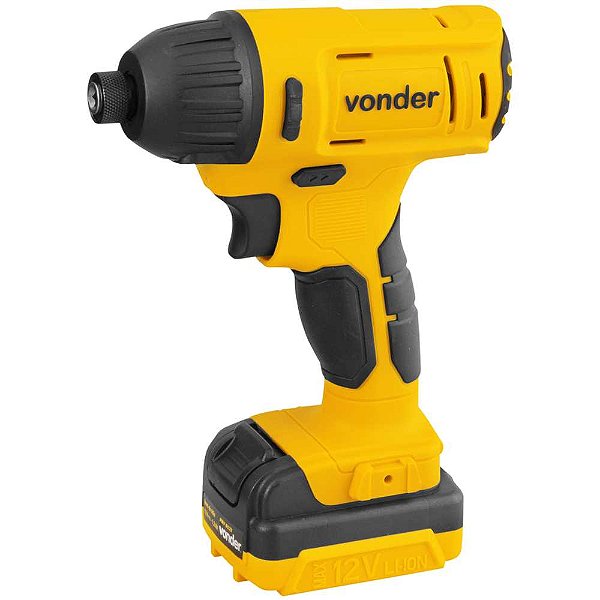 Parafusadeira a bateria de impacto 12V fonte bivolt automático PBV 012I VONDER