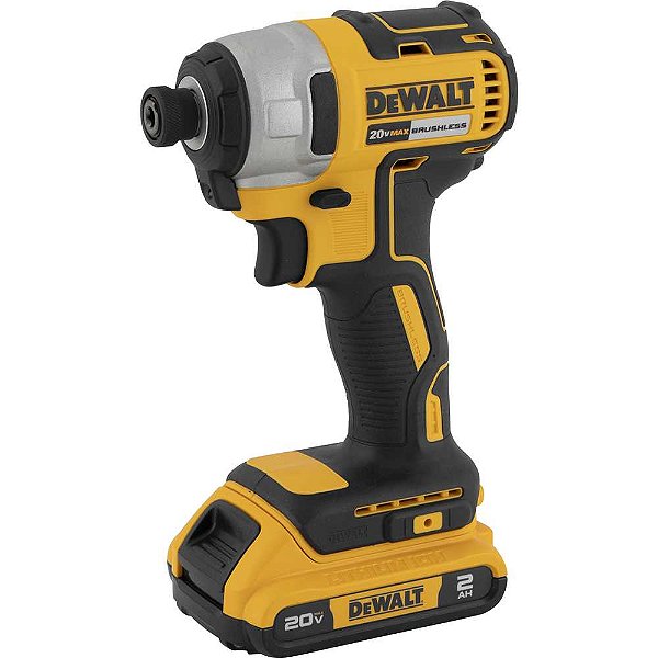 Parafusadeira de impacto 1/4" DCF7871D2-BR 20V acompanha 2 baterias e carregador DEWALT
