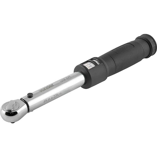 Torquímetro de estalo encaixe de 1/4" 4 N.m - 20 N.m VONDER