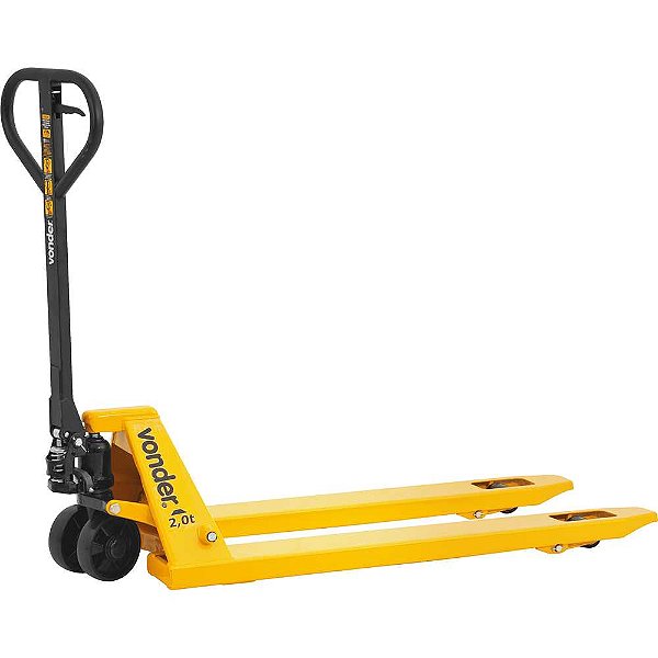 Paleteira hidráulica 2 toneladas (2 tf) 1.150mm x 550mm roda simples de nylon PSN 205 VONDER