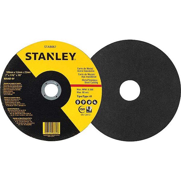 Disco de corte 177,8mm x 1,6mm x 22,2mm STA8067 STANLEY