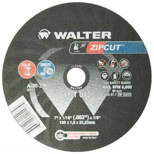 Disco de corte 180mm x 1,6mm x 22,23mm ZipCut 11T072 WALTER