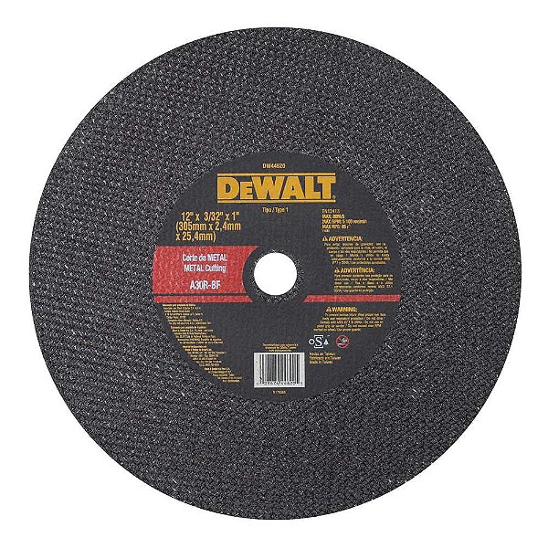 Disco de corte 300mm x 2,4mm 25,4mm DW44620 DEWALT