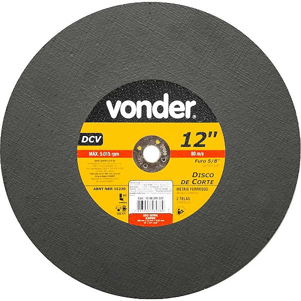 Disco de corte 300mm x 3,2mm x 15,87mm DCV VONDER