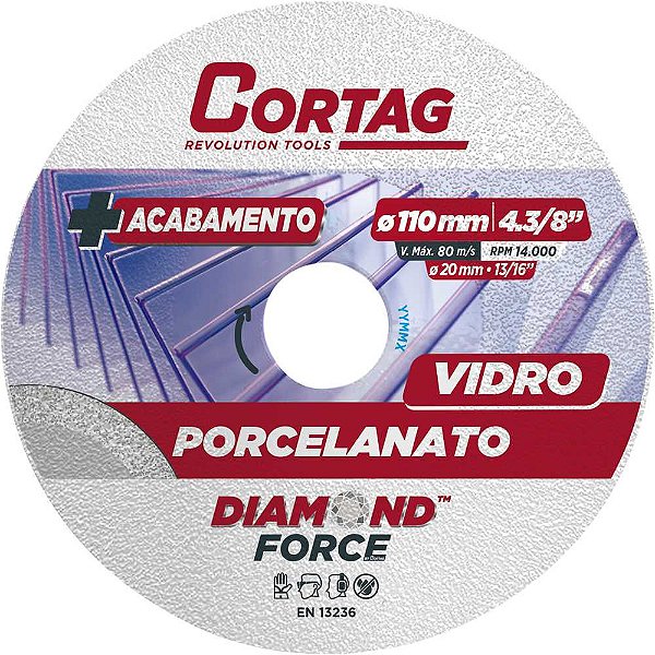 Disco de corte diamantado 110mm 62.796 CORTAG
