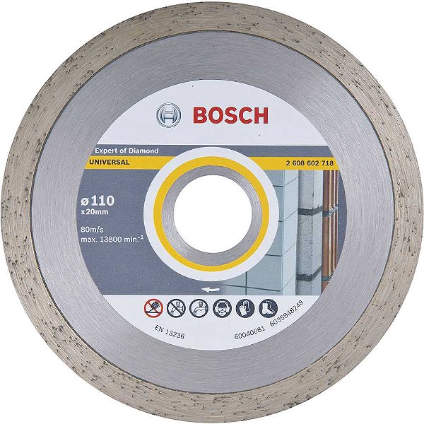 Disco de corte diamantado 110mm anel contínuo 2608602718 BOSCH