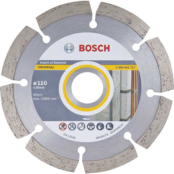 Disco de corte diamantado 110mm segmentado 2608602717 BOSCH