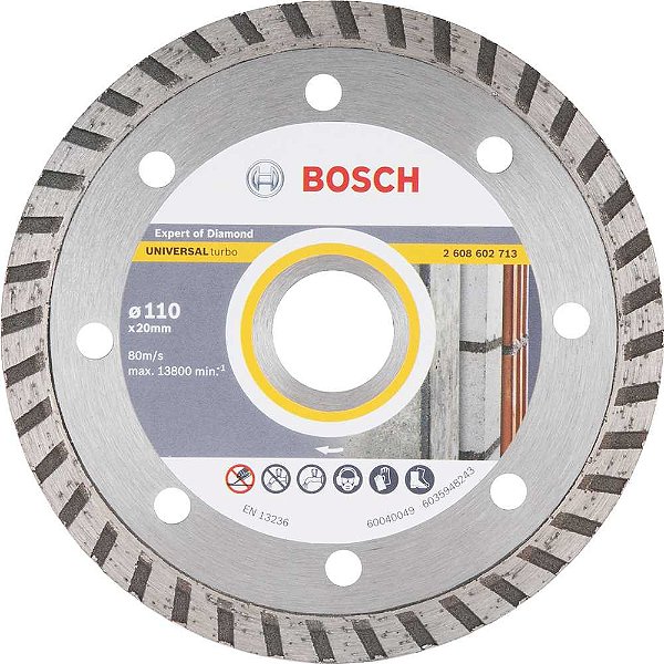 Disco de corte diamantado 110mm turbo 2608602713 BOSCH