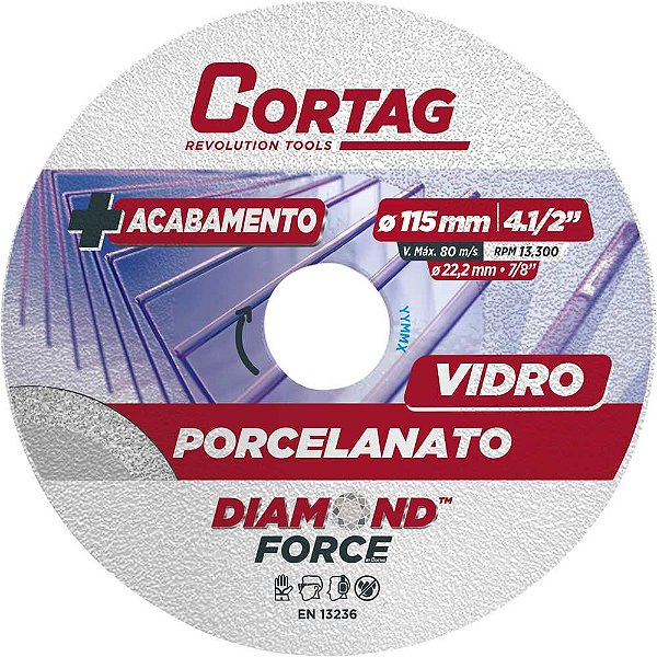Disco de corte diamantado 115mm 62.797 CORTAG