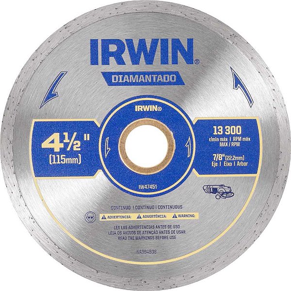 Disco de corte diamantado contínuo 115mm IW47451 IRWIN
