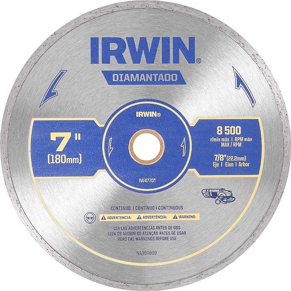 Disco de corte diamantado contínuo 180mm IW47701 IRWIN