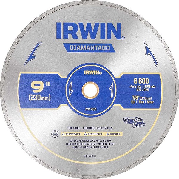 Disco de corte diamantado contínuo 230mm IW47901 IRWIN