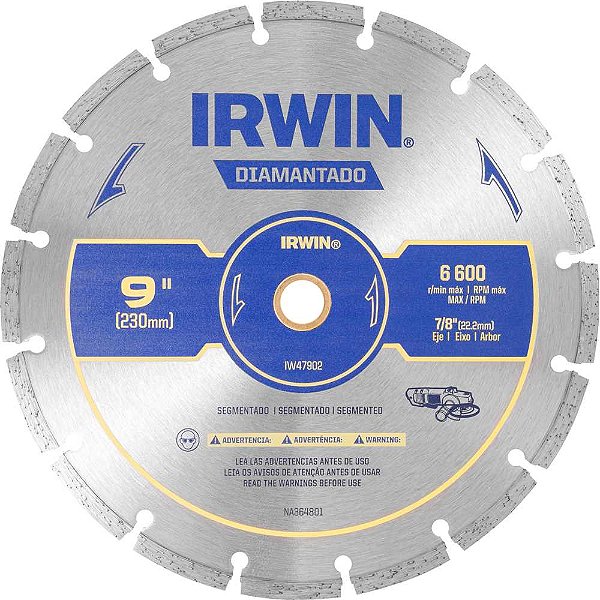 Disco de corte diamantado segmentado 230mm IW47902 IRWIN