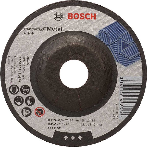 Disco de desbaste 115,0mm x 6,0mm x 22,23mm Standard BOSCH