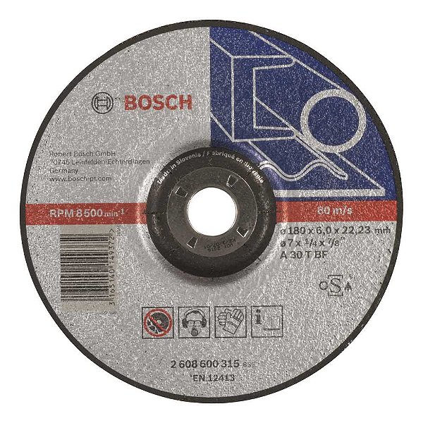 Disco de desbaste 180,0mm x 6,0mm x 22,23mm Expert BOSCH