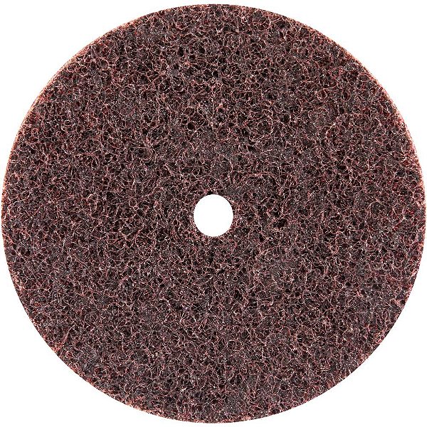 Disco 4.1/2" médio manta sintética flexível castanho para limpeza e acabamento em aço inox e alumínio Quick-Step Blendex 07-R 453 WALTER