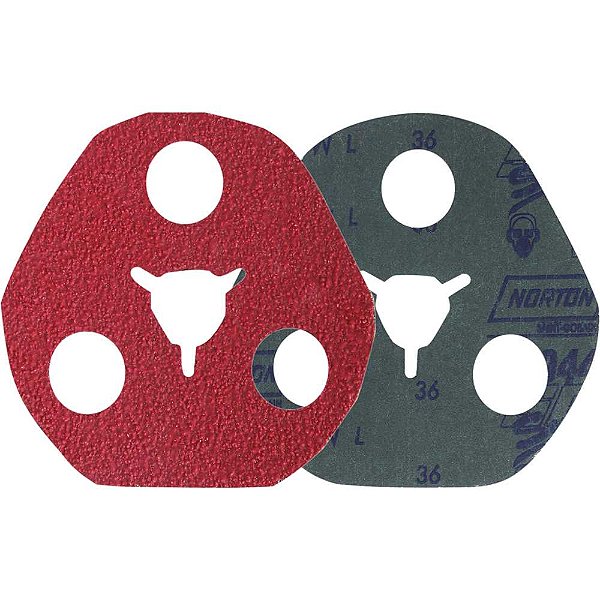 Disco de lixa avos 115mm grão 36 3 furos para desbaste de metais F900 NORTON