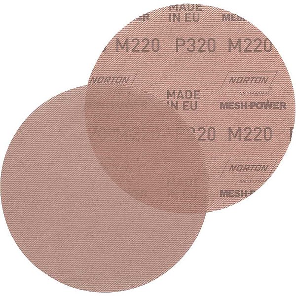 Disco de lixa telado com costado em pluma 152mm grão 320 M220 MESHPOWER NORTON