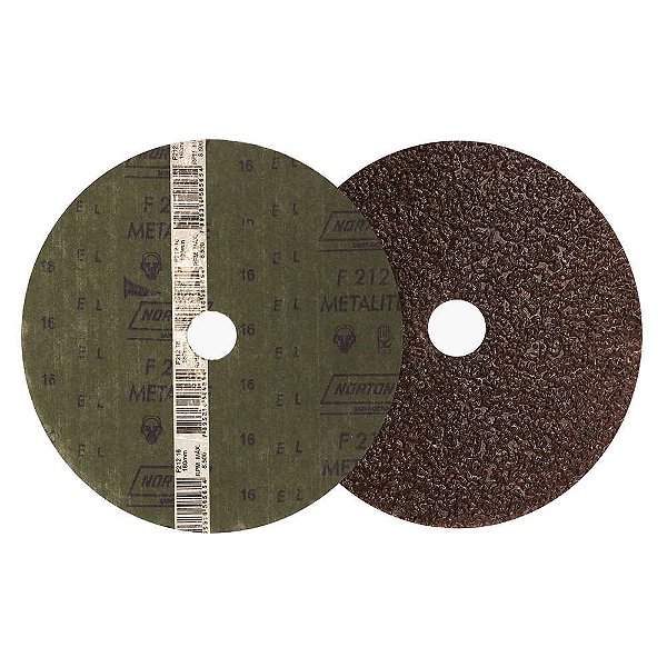Disco de lixa costado em fibra 7" - 180mm grão 16 F-212 Metalite embalagem com 10 peças NORTON