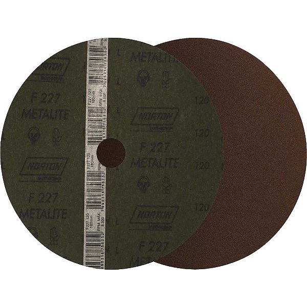 Disco de lixa costado em fibra 7" - 180mm grão 120 F-227 NORTON