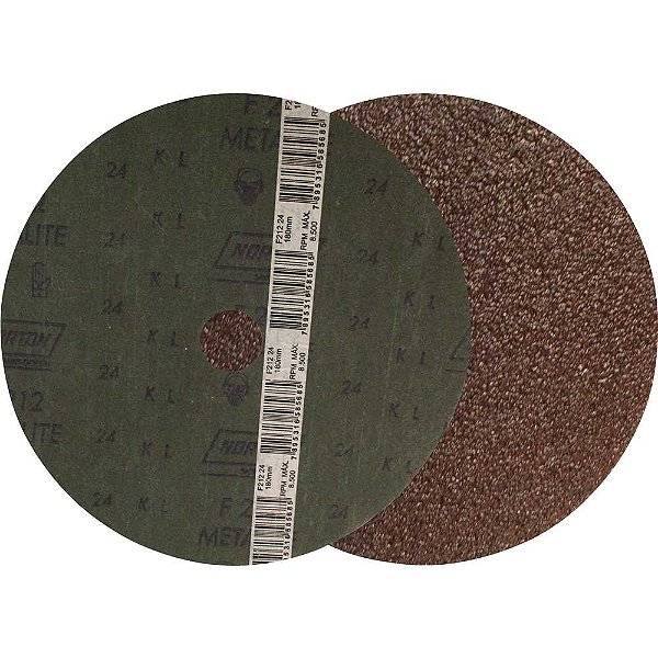 Disco de lixa costado em fibra 7" - 180mm grão 24 F-212 Metalite embalagem com 10 peças NORTON