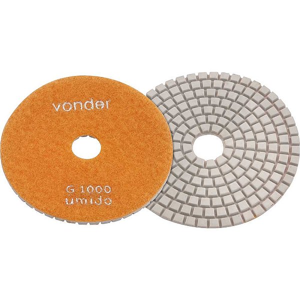 Disco de lixa diamantado com costado em pluma 4" grão 1.000 VONDER