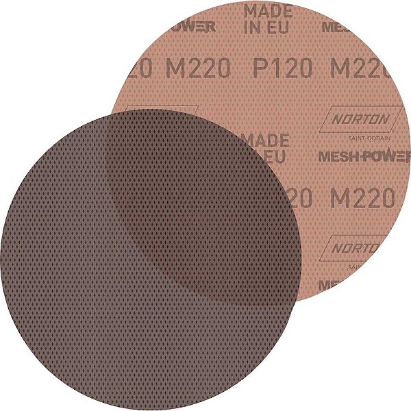 Disco de lixa telado com costado em pluma 152mm grão 120 M220 MESHPOWER NORTON