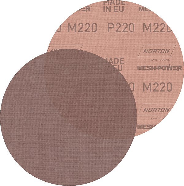 Disco de lixa telado com costado em pluma 152mm grão 220 M220 MESHPOWER NORTON