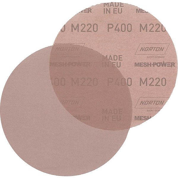 Disco de lixa telado com costado em pluma 152mm grão 400 M220 MESHPOWER NORTON