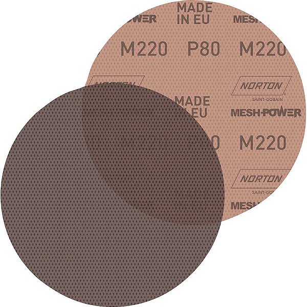Disco de lixa telado com costado em pluma 152mm grão 80 M220 MESHPOWER NORTON