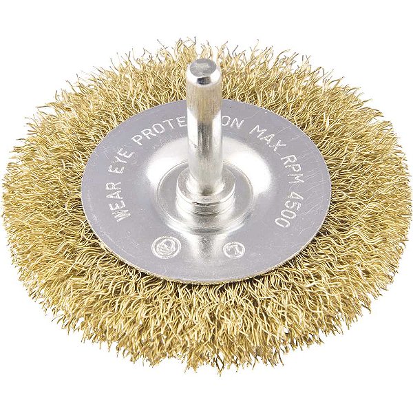 Escova circular 3" x 3/8" haste de 1/4" (76,2mm x 9,53mm x 6,35 mm) VONDER