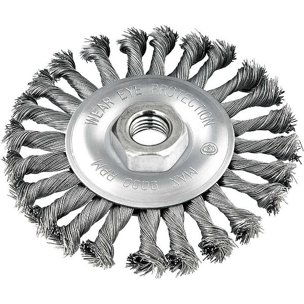 Escova circular 4" x 1/2" M14 torcida VONDER