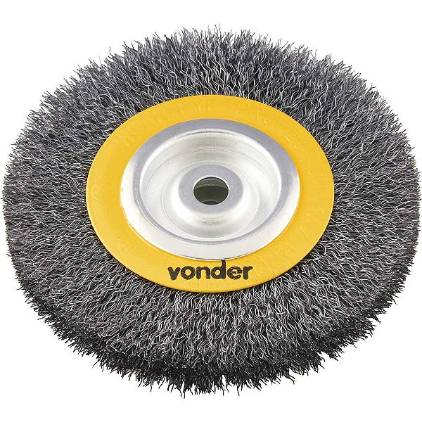 Escova circular de aço ondulada 6" x 3/4" x 1/2" (152mm x 19,1mm x 12,7 mm) VONDER