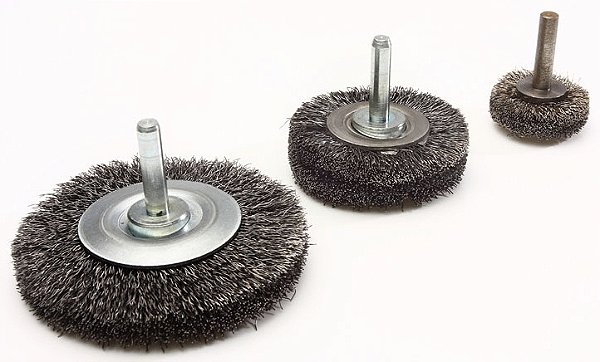 Escova circular aço ondulado 50 x 13mm haste 6,0mm fio 0,20mm ABRASFER