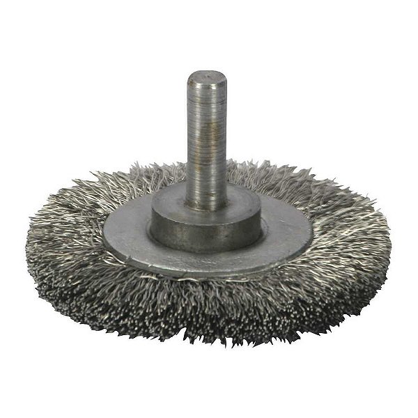 Escova circular aço ondulado 50 x 6mm haste 6mm ABRASFER